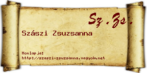 Szászi Zsuzsanna névjegykártya